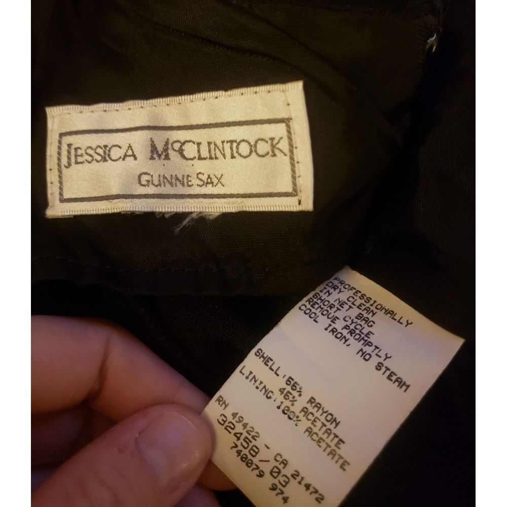 Y2K Jessica McClintock Black Slinky Gown - Picture 4 of 4